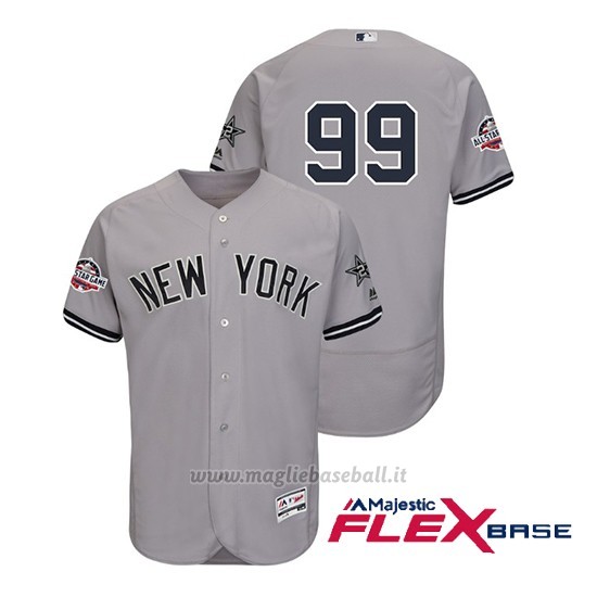 Maglia Baseball Uomo New York Yankees Aaron Judge 2018 All Star Game Flex Base Grigio
